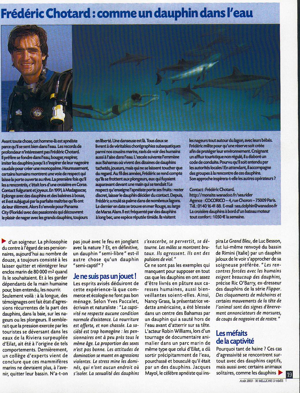 Frédéric Chotard : comme un dauphin dans l'eau