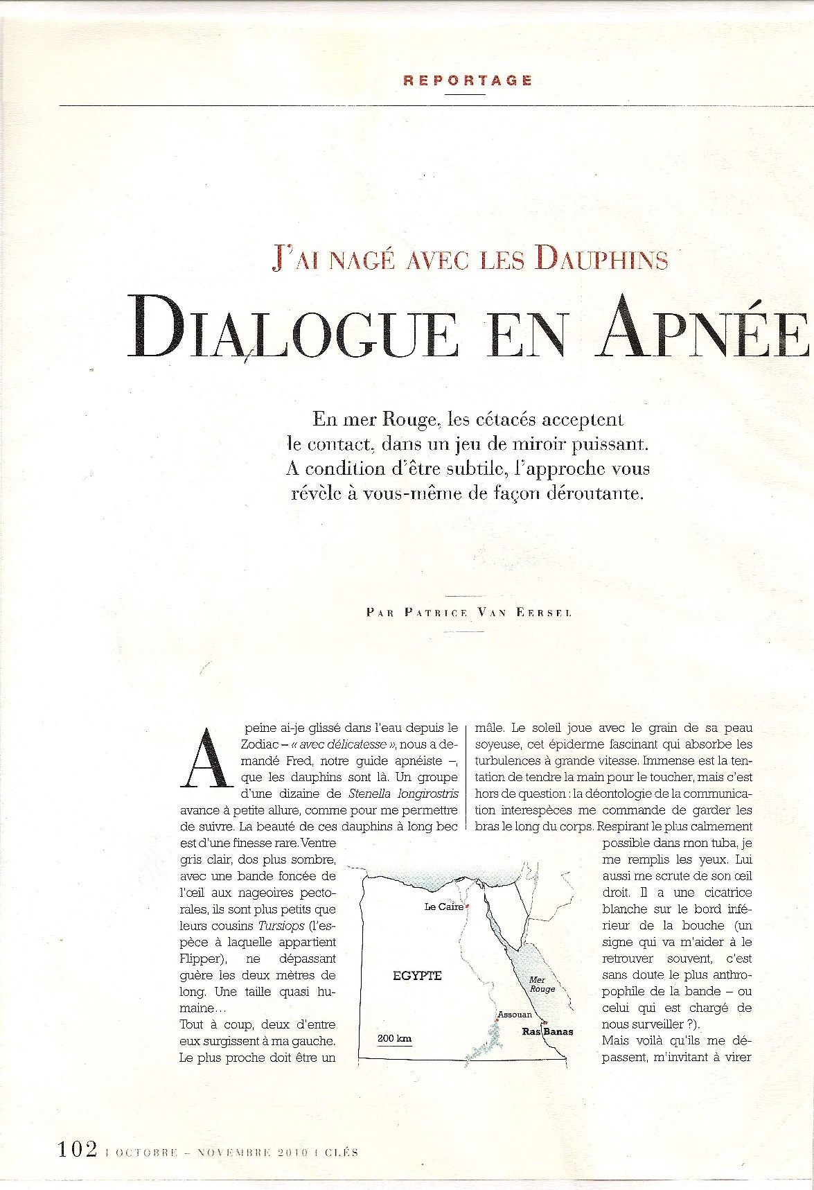 J'ai nagé avec les dauphins - Dialogue en apnée